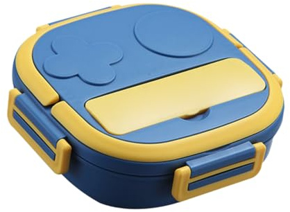 RASTKY Box Giapponese in Acciaio Inossidabile a Tenuta Stagna con Forchetta per Bambini e Adulti, Lunch Box Facile da Aprire per Ufficio Scolastico, Contenitori per Cena Riutilizzabili, Due Griglie