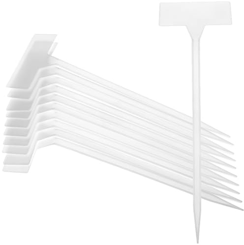 Veemoon 35 Etichette per Piante in Plastica Bianca 30cm Targhette da Giardino Versatili per Identificazione Sistematica Piante da Esterno e Decorazione
