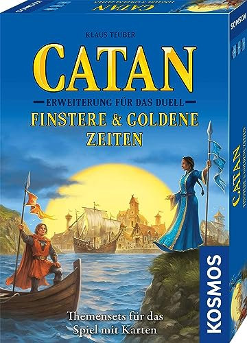 Kosmos 680602 Catan - Erweiterung für Das Duell – Finstere & Goldene Zeiten, Kartenspiel nur mit Catan - Das Duell spielbar, Spiele für 2 Personen, Siedler von Catan