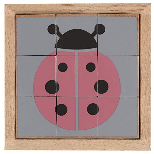Kindsgut Holzwürfelpuzzle, Holzspielzeug für Kleinkinder, hochwertige Qualität, Schlichtes Design und dezente Farben für Spielspaß, zum Puzzeln und Stapeln, Tiere