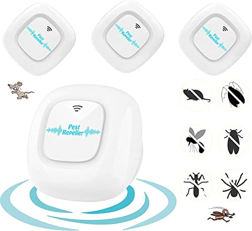 Ultraljud myggmedel, myggavvisande medel, ultraljudsrepeller, ultraljud elektrisk för myggmedel, möss, kackerlackor, insekter, råttor, spindlar, gnagare, flugor, myror - 4