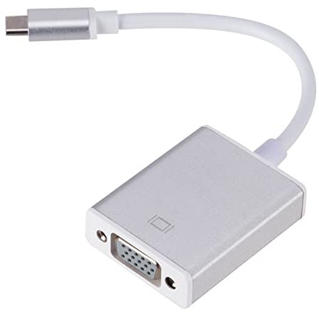 Adattatore USB C a VGA, SZJUNXIAO adattatore da Usb C a Vga (Maschio a Femmina) Adattatore USB tipo C (Thunderbolt 3) a VGA Compatibile con Google Chromebook Mac Book Pro 2020, Lenovo 900, Dell XPS 13
