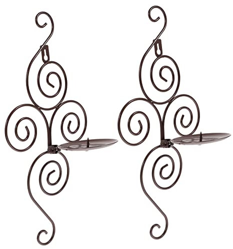 ULDIGI Modernes Kerzenhalter-Set Aus Metall Wandhalterung Wandleuchter Rustikales Vintage- Für Wohnzimmer Teelicht