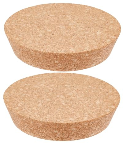 OLYCRAFT 2 tapones de corcho grandes, tapones de corcho cónicos, 13-15 cm, tapón de corcho cónico de madera para vasos, botellas de vino, tapas de madera blanda natural, repuesto para cocina, regalos