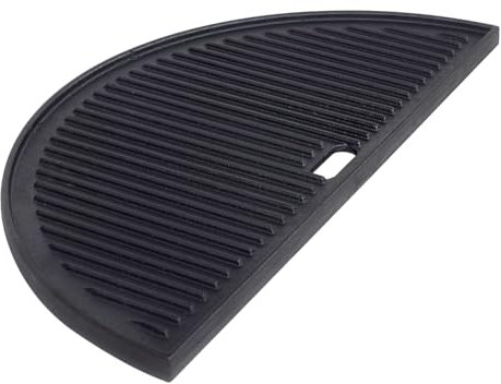 Plancha de hierro fundido con media luna para barbacoa Kamado de 21 pulgadas, color negro