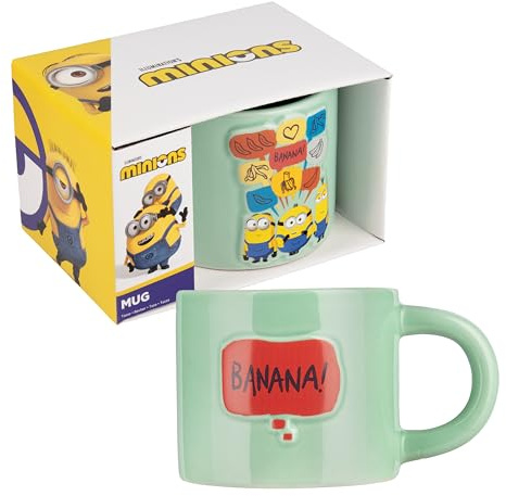 Paladone Minions Embossed Ceramic Mug, 400ml, Character Design, Officially Licensed