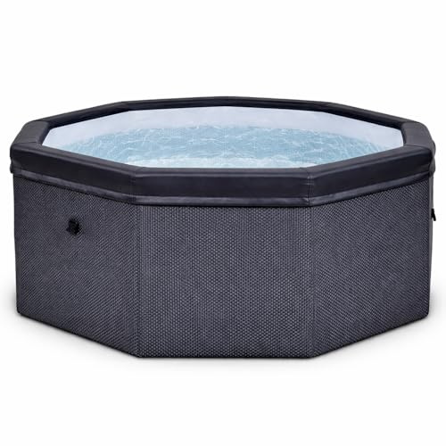 Tempo Style - Piscina Idromassaggio Ottavia 4+2 Posti con Struttura in Pannelli | Spa da Giardino con Sistema Filtrazione, Riscaldamento e con Copertura e Accessori Inclusi