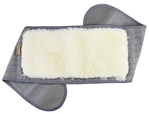 Faxianther Men Women Winter Thicken Thermal Cashmere Waist Warmer Lumbar Support Belt Cozy Warm Abdominal Protector Stomach Body Wrap Band Back Brace Kidney Binder Grey