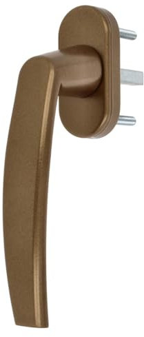 Premium Aluminium Fenstergriff Victory - Metall Sockel, Farbe:Gold F4, Stiftlänge:35mm