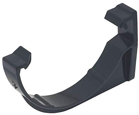 Pack of 3 x RKM1B Black 76mm FloPlast Mini Gutter Fascia Bracket Half Round (Only for FloPlast Miniflo) for shed, Conservatory, Porch etc Mini guttering 76mm