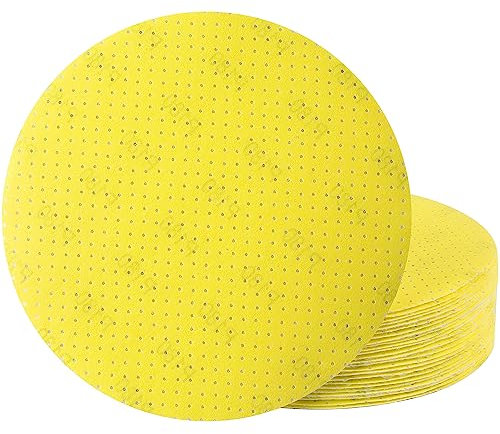 S SATC Schleifpapier 225mm Klett Schleifpads 25 Stück je 5 x Korn 60/80/120/180/220 Schleifscheiben Perforiert Schleifblätter f. Schleifgiraffe