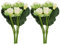 VOSAREA 2pcs Simulation Lotus Bouquet Simulation White Lotus Decoration Lotus Flowers Stems Silk Water Flowers Artificial Lotus Decoration Wedding Photo Table Decor