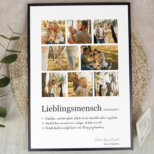 Lieblingsmensch Geschenk Weihnachten - Personalisiertes Fotogeschenk auf Holz - Geschenk Lieblingsmensch, Lieblingsmensch Geschenk Geburtstag, Geschenk Lieblingsmensch Weihnachten, Freundin, 8 Bilder