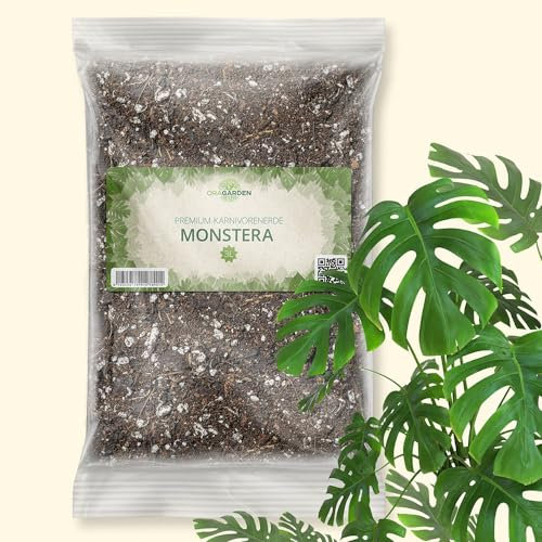 ORAGARDEN Monstera Erde für Zimmerpflanzen und Garten - 3L Monstera Substrat für Pflanzen, Palmen, Blumen - 5 Komponenten Blumenerde