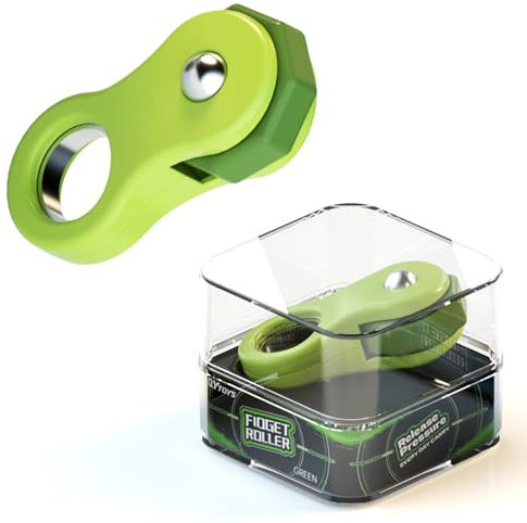 ROXENDA Rotierendes Fidget-Rollenspielzeug, Hand-Fidget-Spinner zur Stressbewältigung und gegen Angstzustände, perfekt für Kinder, ADD, ADHS, Autismus als Geschenk (Grün)