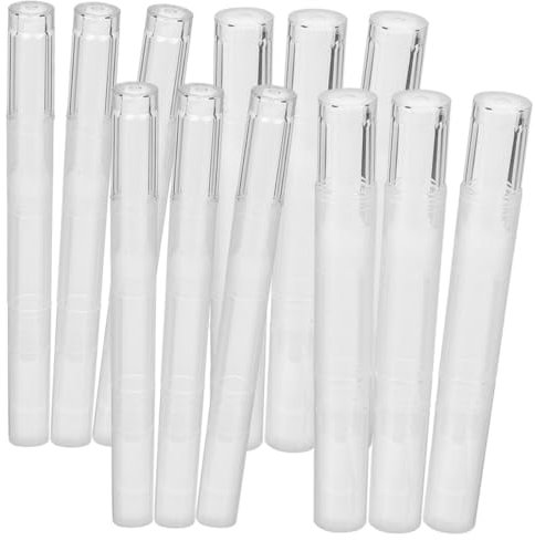 SOESFOUFU 12pezzi Penna Vuota Per Per Cuticole Da Contenitori Trasparenti Ricaricabili e Resistente Perfetti Per Manicure e Cosmetici Design Compatto e Portatile