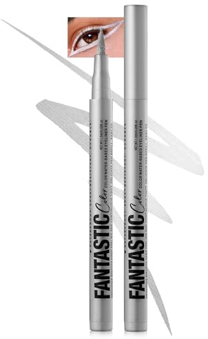 Mattes Liquid Eyeliner Pen Wasserfest,Bunt Eyeliner Pen Stift Hält 24 Stunden+,Pigmented With Long-lasting,Smudgeproof,Ultrapigmentiert,Schnell Trocknend Kreiert Definierte Linien,Veganer-11 Silber