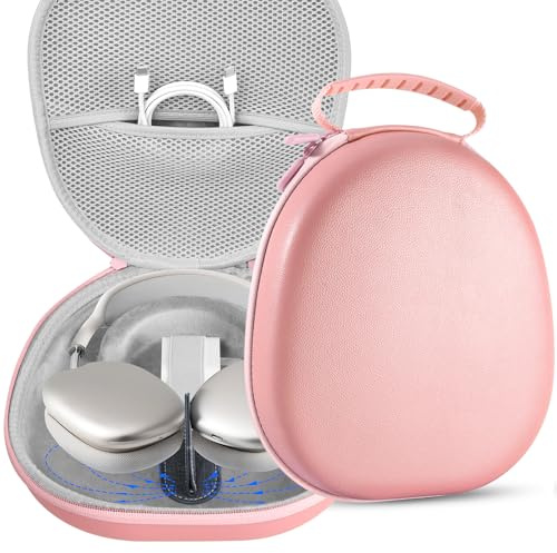 Joyleop for AirPods Max Case - Sleep Mode Support, No More Headphone Unresponsive by Case, Hard Organizer for Travel, Pink