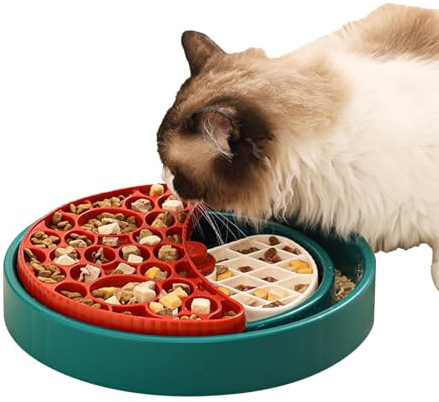 Bol anti-avaler - Gamelle interactive pour animaux de compagnie | Rotation à 360 degrés pour nourrir sans stress, alimentation saine, protection pour chiots, utilisation des animaux domestiques à la