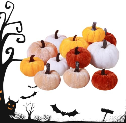Thanksgiving Konstgjorda Dekorationspumpor Höstskördande Bordscenterpiece | Konstgjorda Pumpor Bordsdekoration För Thanksgiving Halloween Lantlig Bondgårdsstil Skördehem Lägenhet