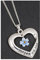 equilibrium Jewellery Silver Plated Forget Me Not Heart Necklace Gift Boxed