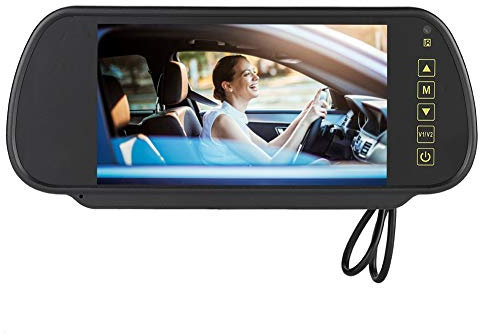 7 Zoll Auto Rückspiegel Display, 800x480 HD LED Einparkhilfe Bildschirm Monitor für VCD/DVD/GPS/Auto-Rückfahrkamer Frontkamera