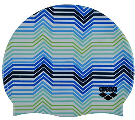 Arena Uni – Erwachsene Print 2 Swim Cap Kappe, Streifen, Einheitsgröße