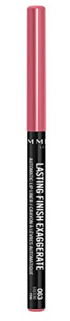 Rimmel London Matita Labbra Automatica Exaggerate, Lunga Durata, Tratto Preciso e Colore Intenso, 063 Eastend Pink
