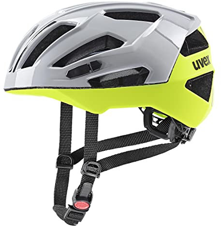 uvex gravel x - sicherer Performance-Helm für Damen und Herren - individuelle Größenanpassung - optimierte Belüftung - rhino - neon yellow - 56-61 cm