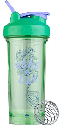 BlenderBottle Disney Princess Shaker Bottle Pro Series, Perfect for Protein Shakes and Pre Workout, 28-Ounce, Ariel