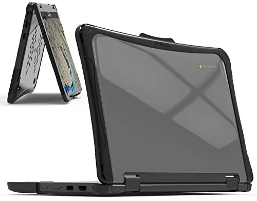 iBenzer Hexpact HeavyDuty Case for 11 Lenovo 300e 300w 500e 500w Gen 3 2 in 1 Chromebook, Rugged Protective Case K-12 Student, Education, Classrooms, DropTested, Black, LNV300E3