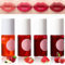 Sitovely 4 Colors Lip Tint Stain Set, Velvet Matte Mini Liquid Lipstick, Hydrating Moisturizing Long-Lasting Non-Stick Cup Lip Gloss Lip Cheeks and Eyes