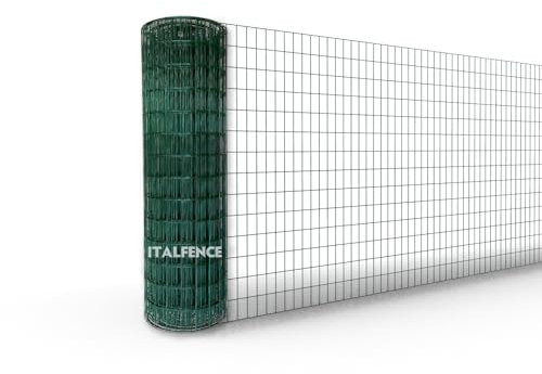 Italfence - Schweißgitter, verzinkt und grün kunststoffbeschichtet, 25m (verschiedene Höhen) [Ø2,30mm, 100cm]