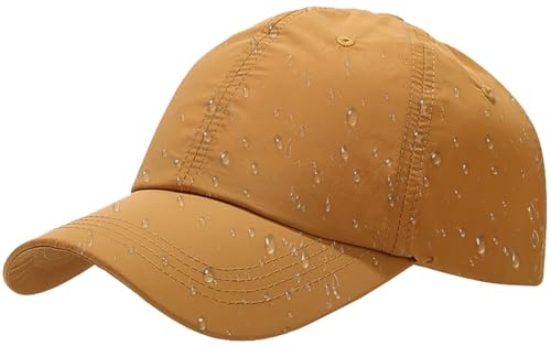 Camel Waterproof Baseball Cap for Men Women Breathable UPF50+ Sport Outdoor Caps Quick Dry Adjustable Rain Hat