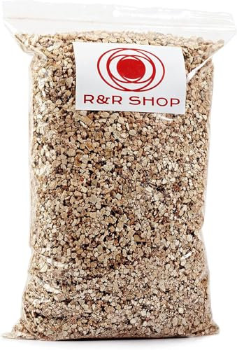 R&R SHOP – Vermiculite Espansa Media, PH Neutro ideale per la Germinazione, Crescita di Piante, Funghi e Animali da Terrario (20L)