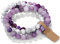WEIZAIJY 3 PCS Healing Crystal Bracelets for Women 8mm Natural Stone Beaded Stretch Bracelet Amethyst Jewelry Gifts (Lilac Stone&White Turquoise&Purple Striped Agate)