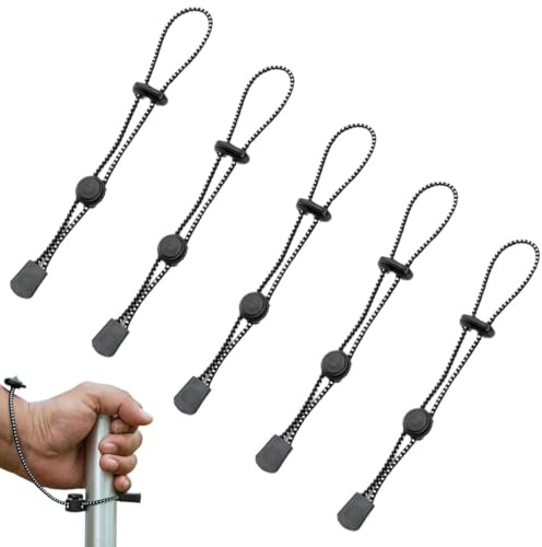 XENQITO 5 Pezzi Zaino Porta Bastoncini da Trekking, Attacco per bastoni da Trekking Fibbia in plastica Cordino Elastico Corda Elastica Zaino per Alpinismo Arrampicata Trekking all'aperto