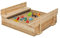 IDMarket - Sandkasten Funny Holz verschließbar mit 2 Bänken und Abdeckplanen