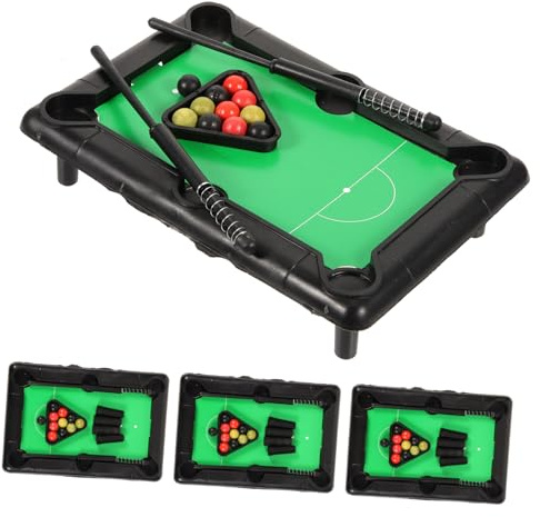 Toddmomy 4ensemble Mini Jeu De Billard Plastique pour Garçon Fille Table De Jeu Amusante De Billard Miniature pour Jouer Famille