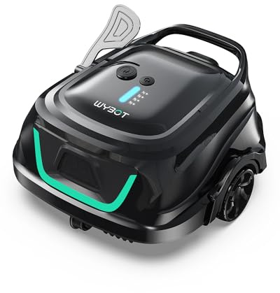 [2026 New] WYBOT A1 Robotic Pool Cleaner – Dual-Layer Filtration, 120-Min Runtime, Powerful Cordless Pool Vacuum for Above-Ground & Flat Pools, Efficient Debris Removal & Auto-Parking Design