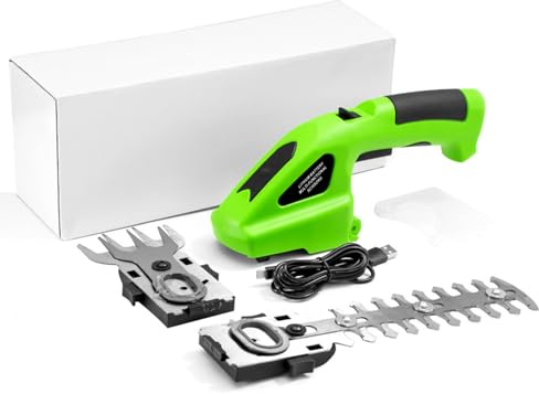 Irfora Taille-haie électrique Cisaille à Gazon sans Fil Coupe-buisson à Main Rechargeable alimenté par Batterie Coupe-arbustes Grande Vitesse Jardin Cour Entretien de (Cisaille de clôture Standard