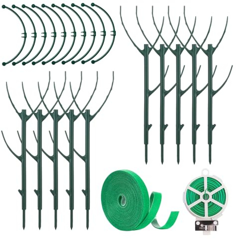 Junhonze 10 Piezas Tutores para Plantas - Tutores para Plantas Trepadoras - Soporte para Monstera, Adecuadas para Estantes De Soporte para Plantas Y Flores De Interior Y Exterior