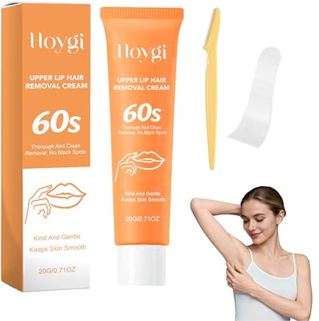 Crema depilatoria facial, crema depilatoria suave para el labio superior, crema depilatoria eficaz para el rostro, para pieles sensibles, labios, línea del bikini, cejas y mejillas