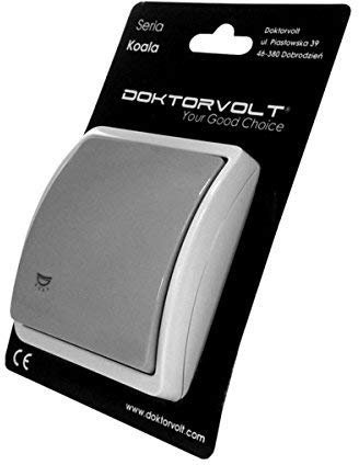 Surface Mount Interrupteur 156–08 lumière Bouton Push Button Switch DV IP44 Gris/graphite 8264