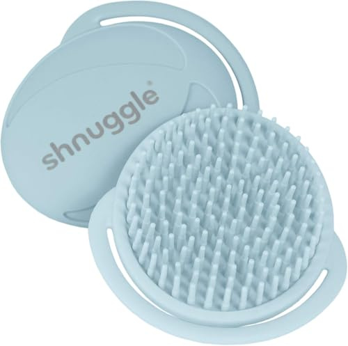Shnuggle Super Soft Easy Hold Comfortable Baby Bath Brush - Shower Bathroom Toiletry Accessory - Blue