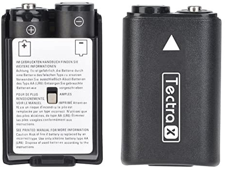 Tectra Batería con cubiertas para Xbox 360, 4 baterías recargables AA Ni-MH + 2 soportes de cubierta trasera de batería para control inalámbrico Xbox 360