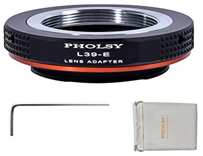 PHOLSY Objektivadapter Leica M39 auf Sony E Kompatibel für Leica L39 M39 LTM 39mm Objektiv auf Sony E Kamera a7 a6000 a6300 a6500 a5000 a5100 NEX 7/6/5, NEX 5N 3N a9ii a7S iii ii, a7R