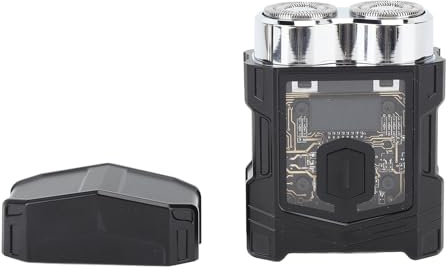 Tondeuse à Barbe Rotative, Mini Tondeuse à Barbe à Tête Magnétique, Batterie 800 Mah Rechargeable, Humide et Sec, à Faible Bruit, pour, Voyage à Domicile pour Hommes