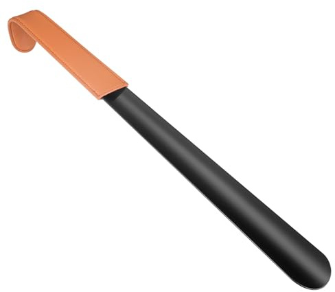 Calzador de metal con mango largo – Calzador para hombres, mujeres, niños, personas mayores, cuernos de zapatos de 16.5 pulgadas de largo para botas o cuernos extra largos, Negro -, 16.5inch