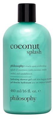 philosophy coconut splash hydrating shower gel, 480ml, bubble bath, body wash